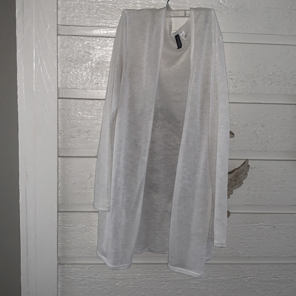White transparent Cardigan
